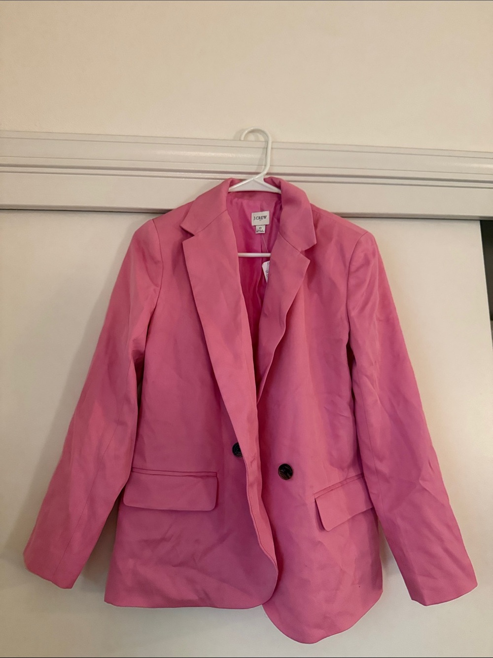 LOFT Bright Pink Double-Breasted Blazer